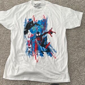 New marvel Spider-Man spider Gwen Men's White Graphic cartoon T-Shirt tee large